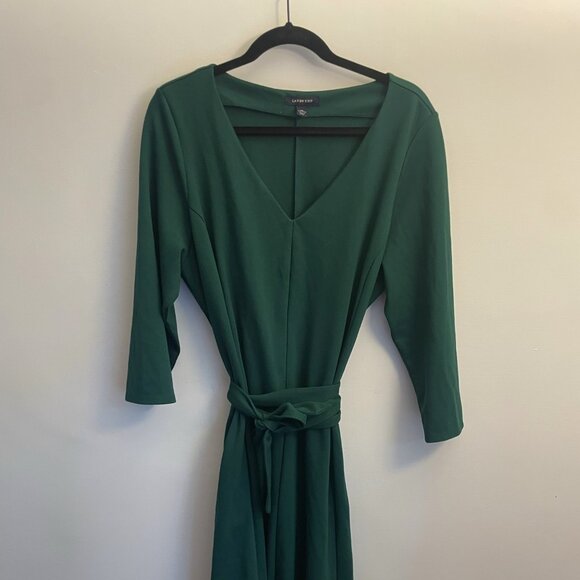 Green Lands End knit dress, 1X - Picture 1 of 5
